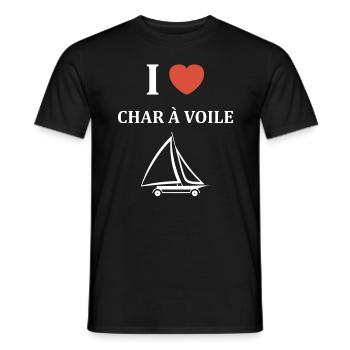 Humour Char à voile - T-shirt homme - noir - Devant - AI Model Male 178 light (178cm)