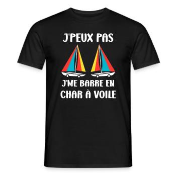 Humour Char à voile - T-shirt homme - noir - Devant - AI Model Male 178 light (178cm)