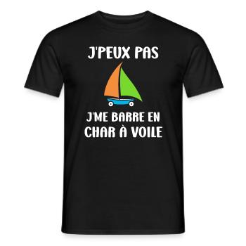 Humour Char à voile - T-shirt homme - noir - Devant - AI Model Male 178 light (178cm)