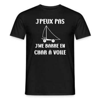 Humour Char à voile - T-shirt homme - noir - Devant - AI Model Male 178 light (178cm)