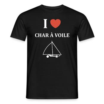 Humour Char à voile - T-shirt homme - noir - Devant - AI Model Male 178 light (178cm)