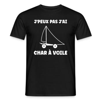 Humour Char à voile - T-shirt homme - noir - Devant - AI Model Male 178 light (178cm)