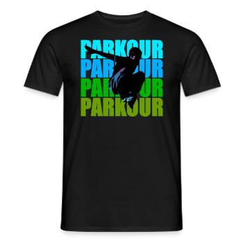 Le parkour - T-shirt homme - noir - Devant - AI Model Male 178 light (178cm)