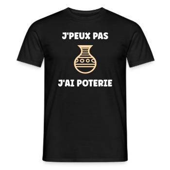 Poterie - T-shirt homme - noir - Devant - AI Model Male 178 light (178cm)
