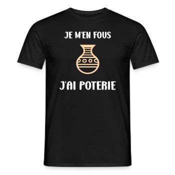 Poterie - T-shirt homme - noir - Devant - AI Model Male 178 light (178cm)