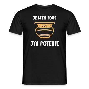 Poterie - T-shirt homme - noir - Devant - AI Model Male 178 light (178cm)