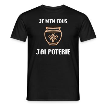 Poterie - T-shirt homme - noir - Devant - AI Model Male 178 light (178cm)