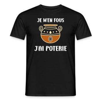 Poterie - T-shirt homme - noir - Devant - AI Model Male 178 light (178cm)