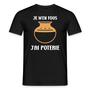 Poterie - T-shirt homme - noir - Devant - AI Model Male 178 light (178cm)