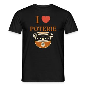Poterie - T-shirt homme - noir - Devant - AI Model Male 178 light (178cm)