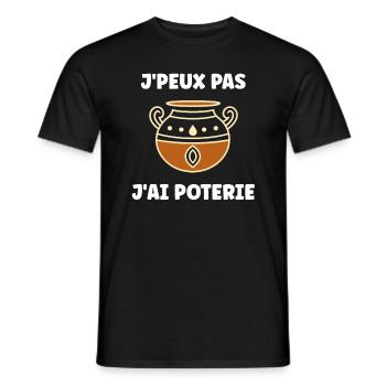 Poterie - T-shirt homme - noir - Devant - AI Model Male 178 light (178cm)