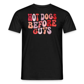 Hot Dogs vor Jungs Humor Hot Dog - Männer T-Shirt - Schwarz - Vorne - AI Model Male 178 light (178cm)