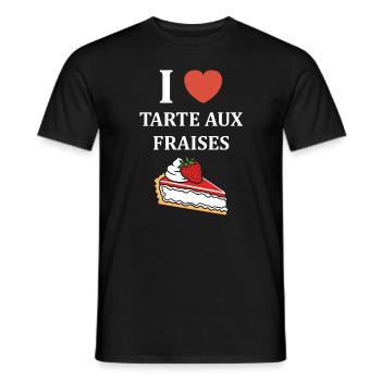 Tarte aux fraises - T-shirt homme - noir - Devant - AI Model Male 178 light (178cm)
