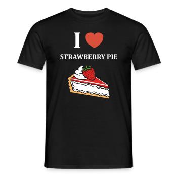 Tarte aux fraises - T-shirt homme - noir - Devant - AI Model Male 178 light (178cm)