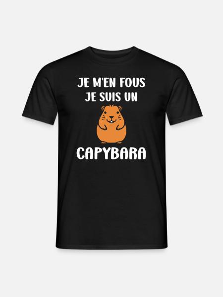 Humour Capybara - T-shirt homme - noir