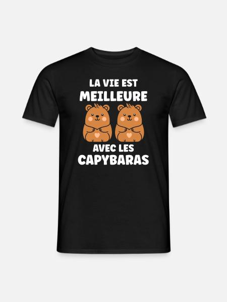 Humour Capybara - T-shirt homme - noir