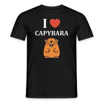 Humour Capybara - T-shirt homme - noir - Devant - AI Model Male 178 light (178cm)