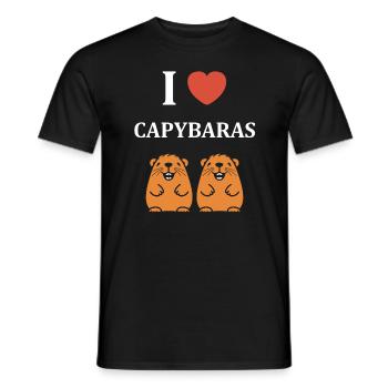 Humour Capybara - T-shirt homme - noir - Devant - AI Model Male 178 light (178cm)