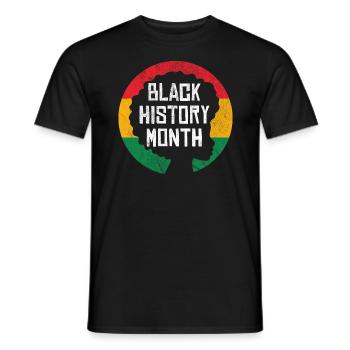 Black History Month - Men's T-Shirt - black - Front - AI Model Male 178 light (178cm)