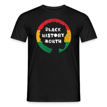 Black History Month - Men's T-Shirt - black - Front - AI Model Male 178 light (178cm)