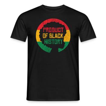 Product of Black History - Men's T-Shirt - black - Front - AI Model Male 178 light (178cm)