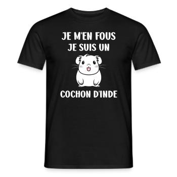 Humour cochon d'ine - T-shirt homme - noir - Devant - AI Model Male 178 light (178cm)