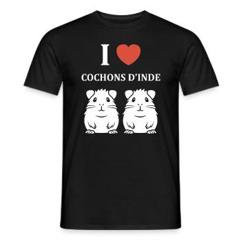 Humour cochon d'ine - T-shirt homme - noir - Devant - AI Model Male 178 light (178cm)