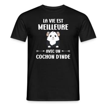 Humour cochon d'ine - T-shirt homme - noir - Devant - AI Model Male 178 light (178cm)