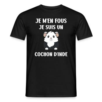 Humour cochon d'ine - T-shirt homme - noir - Devant - AI Model Male 178 light (178cm)
