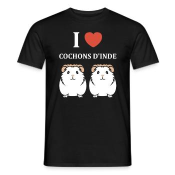 Humour cochon d'ine - T-shirt homme - noir - Devant - AI Model Male 178 light (178cm)