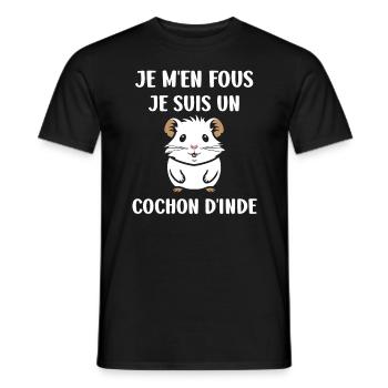 Humour cochon d'ine - T-shirt homme - noir - Devant - AI Model Male 178 light (178cm)