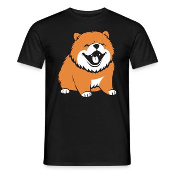 Chow Chow Dog - Men's T-Shirt - black - Front - AI Model Male 178 light (178cm)