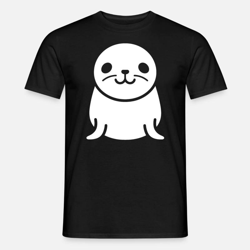 Seelöwe - Männer T-Shirt - Schwarz