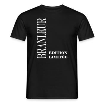 branleur - T-shirt homme - noir - Devant - AI Model Male 178 light (178cm)