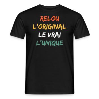 relou - T-shirt homme - noir - Devant - AI Model Male 178 light (178cm)