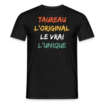 Taureau - T-shirt homme - noir - Devant - AI Model Male 178 light (178cm)