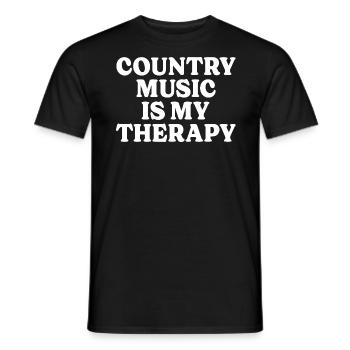 Musikertherapie Country-Musik - Männer T-Shirt - Schwarz - Vorne - AI Model Male 178 light (178cm)