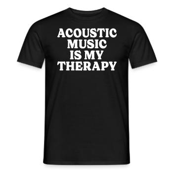 Musikertherapie Akustische Musik - Männer T-Shirt - Schwarz - Vorne - AI Model Male 178 light (178cm)
