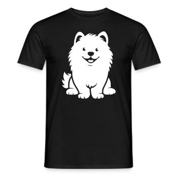 Chien Samoyède - T-shirt homme - noir - Devant - AI Model Male 178 light (178cm)