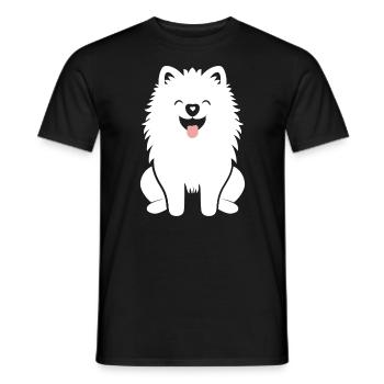 Samoyède - T-shirt homme - noir - Devant - AI Model Male 178 light (178cm)