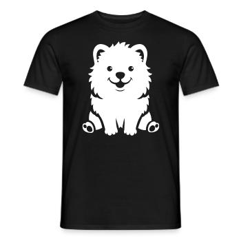 Samoyède - T-shirt homme - noir - Devant - AI Model Male 178 light (178cm)