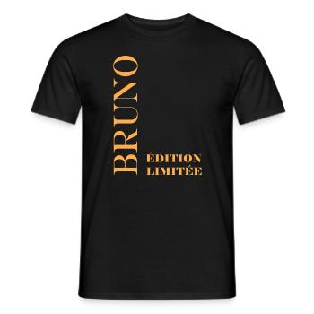 Super Bruno - T-shirt homme - noir - Devant - AI Model Male 178 light (178cm)