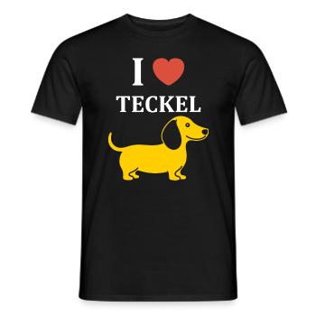Humour chien teckel - T-shirt homme - noir - Devant - AI Model Male 178 light (178cm)