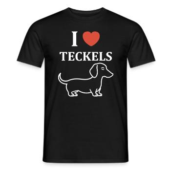 Humour chien teckel - T-shirt homme - noir - Devant - AI Model Male 178 light (178cm)