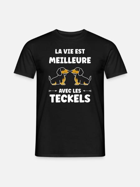 Humour chien teckel - T-shirt homme - noir