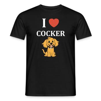 Humour Chien cocker - T-shirt homme - noir - Devant - AI Model Male 178 light (178cm)