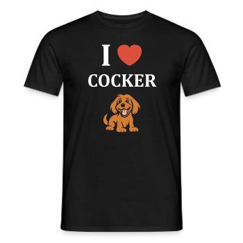 Humour Chien cocker - T-shirt homme - noir - Devant - AI Model Male 178 light (178cm)