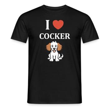 Humour Chien cocker - T-shirt homme - noir - Devant - AI Model Male 178 light (178cm)