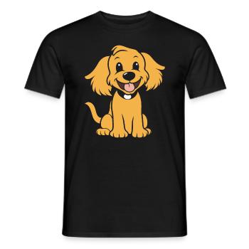Cocker Spaniel Dog Humor - Men's T-Shirt - black - Front - AI Model Male 178 light (178cm)