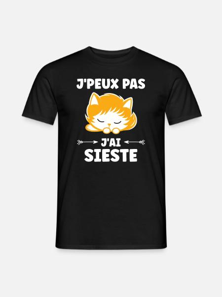 J'ai sieste - T-shirt homme - noir